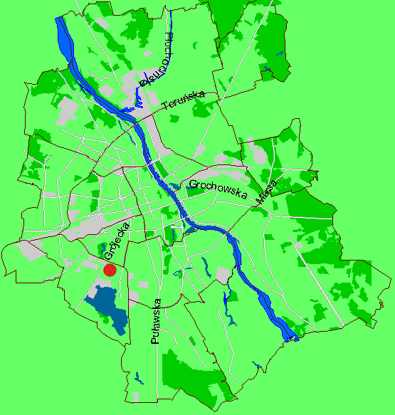 Lukalizacja na planie Warzsawy